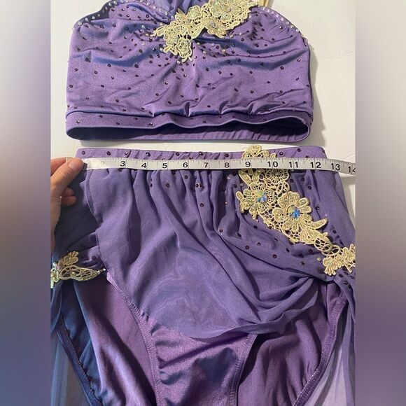 Weissman dance costume 2 piece lavender purple Something In The Water 11582 MA - Picture 7 of 12